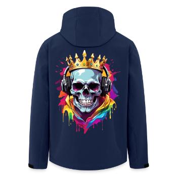 Headphones - Men’s Recycled Softshell Jacket by Stanley/Stella - navy - Back - AI Model Male 185 light (185cm)