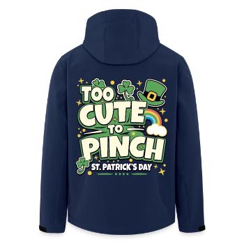 Zu süß zum Kneifen ST. PATRICK'S DAY - Recycelte Männer Softshell-Jacke von Stanley/Stella - Navy - Hinten - AI Model Male 185 light (185cm)