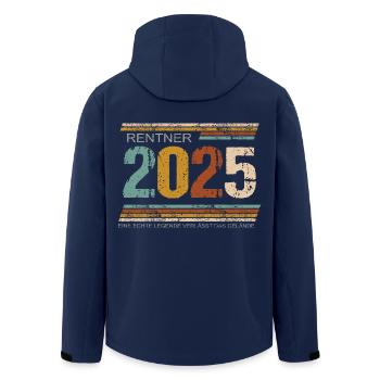 Rente Rentner 2025 Legende verlässt das Gelände - Recycelte Männer Softshell-Jacke von Stanley/Stella - Navy - Hinten - AI Model Male 185 light (185cm)