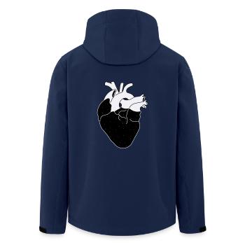 Galaktisches Herz - Recycelte Männer Softshell-Jacke von Stanley/Stella - Navy - Hinten - AI Model Male 185 light (185cm)