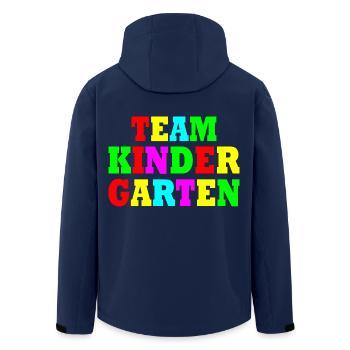 Team kindergarten - Recycelte Männer Softshell-Jacke von Stanley/Stella - Navy - Hinten - AI Model Male 185 light (185cm)