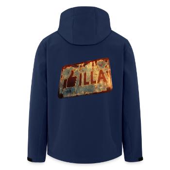 Vintage "GIlla" sign with a retro touch - Men’s Recycled Softshell Jacket by Stanley/Stella - navy - Back - AI Model Male 185 light (185cm)