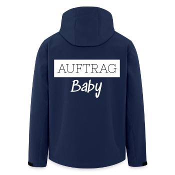 Order Baby Family Child Parents Funny Gift - Men’s Recycled Softshell Jacket by Stanley/Stella - navy - Back - AI Model Male 185 light (185cm)