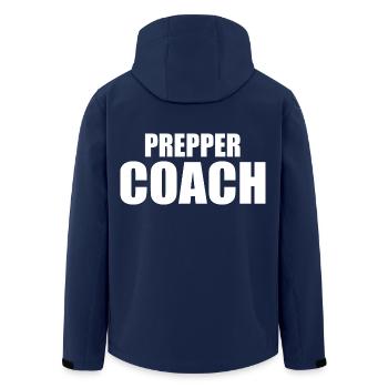 Prepper - Recycelte Männer Softshell-Jacke von Stanley/Stella - Navy - Hinten - AI Model Male 185 light (185cm)