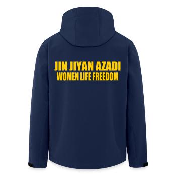 jin jiyan azadi women life freedom - Recycelte Männer Softshell-Jacke von Stanley/Stella - Navy - Hinten - AI Model Male 185 light (185cm)