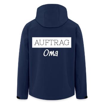 Order Grandma Family Funny Grandmother Gift - Men’s Recycled Softshell Jacket by Stanley/Stella - navy - Back - AI Model Male 185 light (185cm)