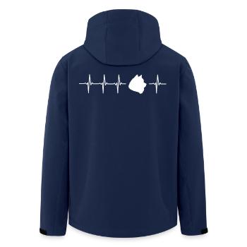 Idée mignonne Samoyède cadeau - Veste softshell homme en polyester recyclé Stanley/Stella - marine - Dos - AI Model Male 185 light (185cm)
