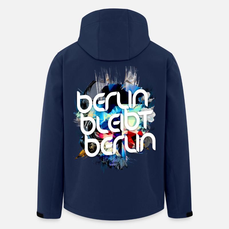 Berlin bleibt Berlin - Berlin Lebt - Recycelte Männer Softshell-Jacke von Stanley/Stella - Navy