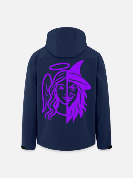 Engel-Hexe Dualität Silhouette - Recycelte Männer Softshell-Jacke von Stanley/Stella - Navy