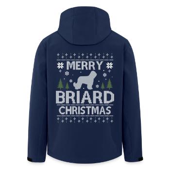 Merry Briard Christmas Dogs Ugly Christmas Dogs - Veste softshell homme en polyester recyclé Stanley/Stella - marine - Dos - AI Model Male 185 light (185cm)