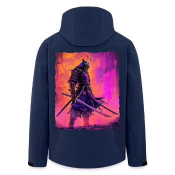 Samurai Warrior Honor and Strength Anime - Men’s Recycled Softshell Jacket by Stanley/Stella - navy - Back - AI Model Male 185 light (185cm)