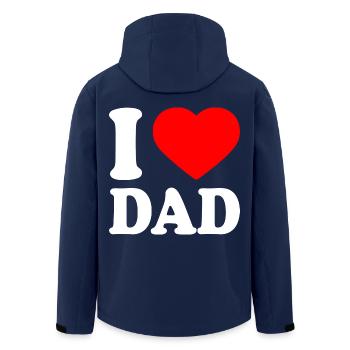 I love dad - Men’s Recycled Softshell Jacket by Stanley/Stella - navy - Back - AI Model Male 185 light (185cm)