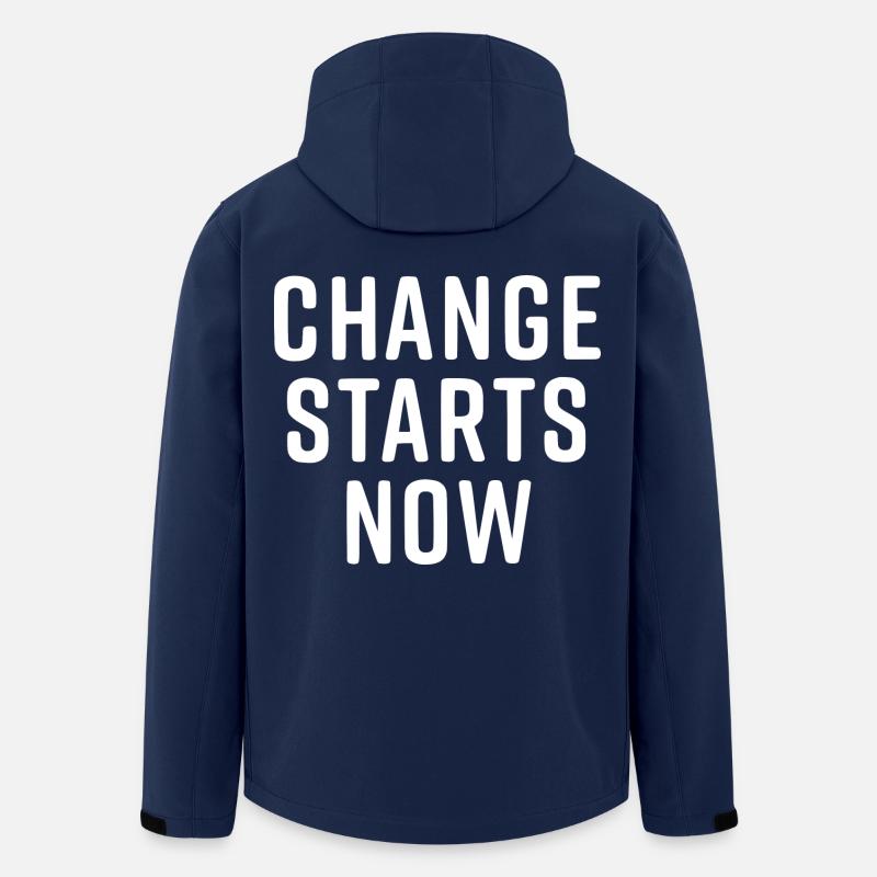 change starts now - Men’s Recycled Softshell Jacket by Stanley/Stella - navy