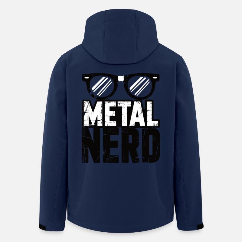Metal Nerd – Wissenschaft trifft harte Klänge - Recycelte Männer Softshell-Jacke von Stanley/Stella - Navy
