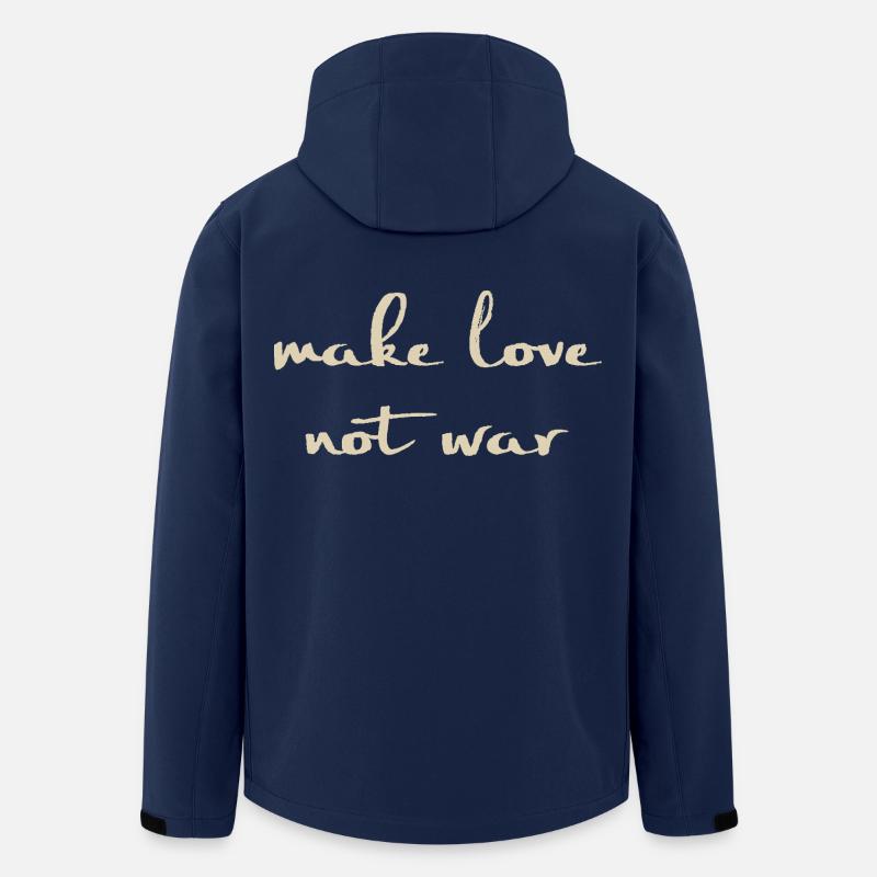make love - Recycelte Männer Softshell-Jacke von Stanley/Stella - Navy