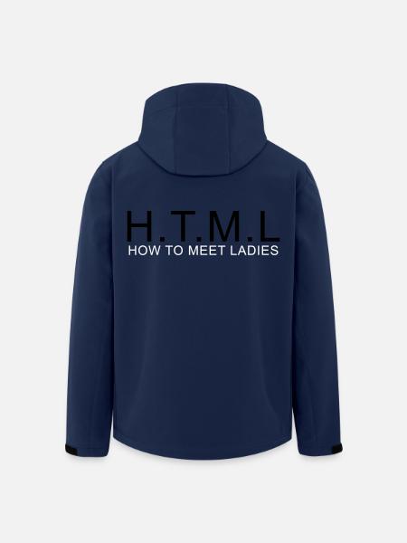 HTML - COMMENT REPONDRE DAMES - Veste softshell homme en polyester recyclé Stanley/Stella - marine
