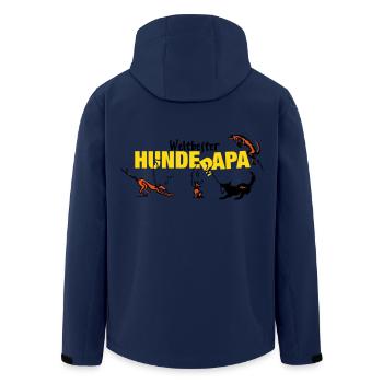 hundepapa - Recycelte Männer Softshell-Jacke von Stanley/Stella - Navy - Hinten - AI Model Male 185 light (185cm)