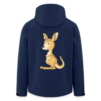 Wildtiere Australien Beuteltiere Känguru Kinder - Recycelte Männer Softshell-Jacke von Stanley/Stella - Navy - Hinten - AI Model Male 185 light (185cm)