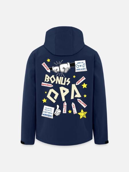 Bonus opa - Recycelte Männer Softshell-Jacke von Stanley/Stella - Navy