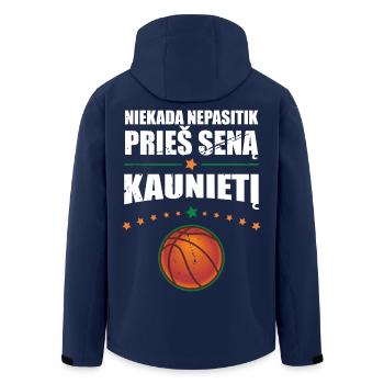 Niekada nepasitik prieš seną kaunietį - Recycelte Männer Softshell-Jacke von Stanley/Stella - Navy - Hinten - AI Model Male 185 light (185cm)