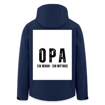 OPA Ein Mann - Ein Mythos - Recycelte Männer Softshell-Jacke von Stanley/Stella - Navy - Hinten - AI Model Male 185 light (185cm)