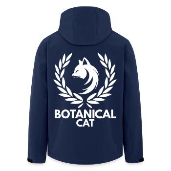 Botanische Katze - Recycelte Männer Softshell-Jacke von Stanley/Stella - Navy - Hinten - AI Model Male 185 light (185cm)