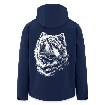 Chow Chow Portrait Chien Chien - Veste softshell homme en polyester recyclé Stanley/Stella - marine - Dos - AI Model Male 185 light (185cm)