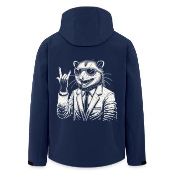 Opossum Rétro Rock Festival Heavy Metal - Veste softshell homme en polyester recyclé Stanley/Stella - marine - Dos - AI Model Male 185 light (185cm)