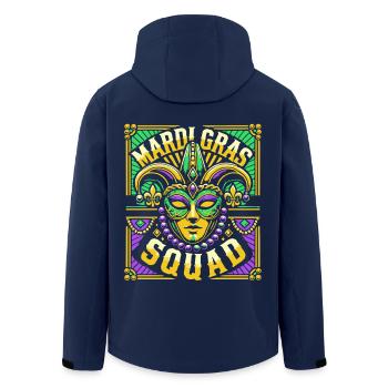 Mardi Gras Squad Maske Karneval Feier - Recycelte Männer Softshell-Jacke von Stanley/Stella - Navy - Hinten - AI Model Male 185 light (185cm)