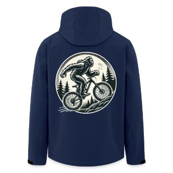 Fahrrad Abenteuer Bigfoot Mountainbike Wald - Recycelte Männer Softshell-Jacke von Stanley/Stella - Navy - Hinten - AI Model Male 185 light (185cm)