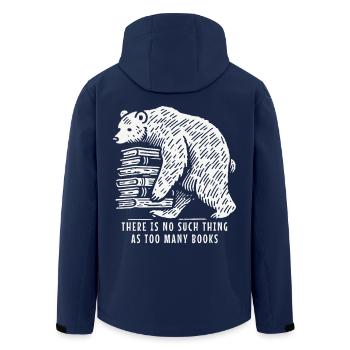 Drôle d’amour de livre ours déclaration pour fan de livre - Veste softshell homme en polyester recyclé Stanley/Stella - marine - Dos - AI Model Male 185 light (185cm)