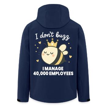 Bee Beekeeper I Don't Buzz i Manage Employees - Veste softshell homme en polyester recyclé Stanley/Stella - marine - Dos - AI Model Male 185 light (185cm)