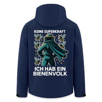 Pas de superpouvoir, j’ai une colonie d’abeilles - Veste softshell homme en polyester recyclé Stanley/Stella - marine - Dos - AI Model Male 185 light (185cm)