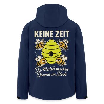 Bees, beekeepers, no time, the girls make drama - Men’s Recycled Softshell Jacket by Stanley/Stella - navy - Back - AI Model Male 185 light (185cm)