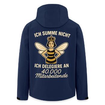 abeilles apiculteur miel Je ne bourdonne pas mais mène - Veste softshell homme en polyester recyclé Stanley/Stella - marine - Dos - AI Model Male 185 light (185cm)