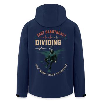 Fast Heartbeat Dividing Diving Ocean - Men’s Recycled Softshell Jacket by Stanley/Stella - navy - Back - AI Model Male 185 light (185cm)