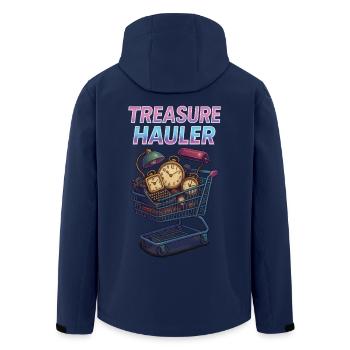 Treasure Hauler Flohmarkt Antiquitätenliebhaber - Recycelte Männer Softshell-Jacke von Stanley/Stella - Navy - Hinten - AI Model Male 185 light (185cm)