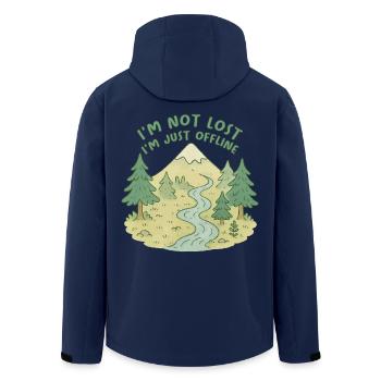Ich Bin Nicht Verloren Ich Bin Nur Offline - Recycelte Männer Softshell-Jacke von Stanley/Stella - Navy - Hinten - AI Model Male 185 light (185cm)