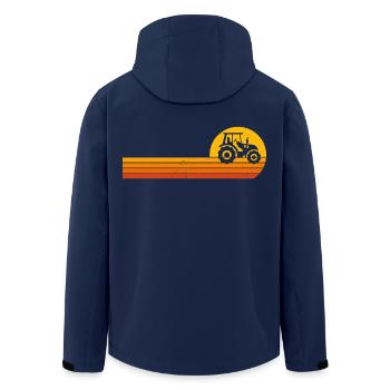 landwirt traktor sunrise bauer trecker - Recycelte Männer Softshell-Jacke von Stanley/Stella - Navy - Hinten - AI Model Male 185 light (185cm)