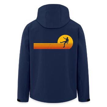 Kletterer Sunrise t-shirt klettern kletter - Recycelte Männer Softshell-Jacke von Stanley/Stella - Navy - Hinten - AI Model Male 185 light (185cm)