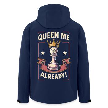 Queen Me Already Schachspieler Lustiger Bauer - Recycelte Männer Softshell-Jacke von Stanley/Stella - Navy - Hinten - AI Model Male 185 light (185cm)