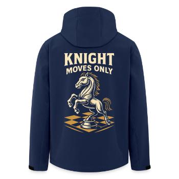 Joueur d’échecs Knight Moves Only Jeu de société - Veste softshell homme en polyester recyclé Stanley/Stella - marine - Dos - AI Model Male 185 light (185cm)