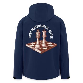 Joueur d’échecs Mate Meilleur design de club d’échecs - Veste softshell homme en polyester recyclé Stanley/Stella - marine - Dos - AI Model Male 185 light (185cm)