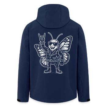 Heavy Metal Butterfly Rock Music Funny - Men’s Recycled Softshell Jacket by Stanley/Stella - navy - Back - AI Model Male 185 light (185cm)