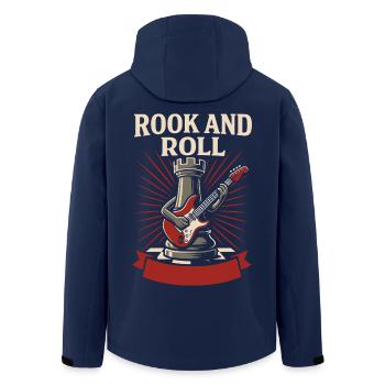 Rook And Roll Schachspieler Lustiger Schachclub - Recycelte Männer Softshell-Jacke von Stanley/Stella - Navy - Hinten - AI Model Male 185 light (185cm)