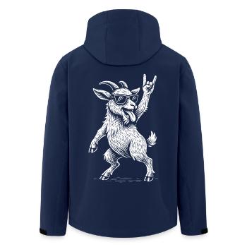 Metal Music Pygmies Goat Rock Music Heavy Metal - Men’s Recycled Softshell Jacket by Stanley/Stella - navy - Back - AI Model Male 185 light (185cm)