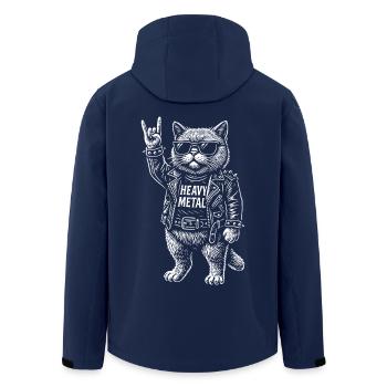Heavy Metal Rock Music Funny Outfit - Men’s Recycled Softshell Jacket by Stanley/Stella - navy - Back - AI Model Male 185 light (185cm)