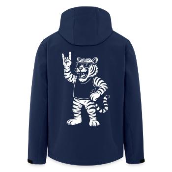 Tiger Metal Music Rock Musik Funny Heavy Metal - Men’s Recycled Softshell Jacket by Stanley/Stella - navy - Back - AI Model Male 185 light (185cm)