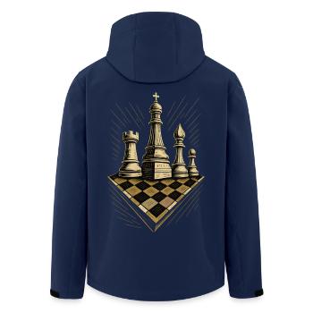 Schachspieler Brettspiel Schachfiguren - Recycelte Männer Softshell-Jacke von Stanley/Stella - Navy - Hinten - AI Model Male 185 light (185cm)