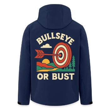 Bullseye Or Bust Archery Bow Funny - Men’s Recycled Softshell Jacket by Stanley/Stella - navy - Back - AI Model Male 185 light (185cm)